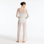 Marlowe Silver Mesh Belted Long Kaftan | Moeva | Kaftan | Each week unveils new pieces—luxury swimwear, fluid resort silhouettes, and elevated summer-to-evening essentials designed to carry you from coastal escapes to city nights.