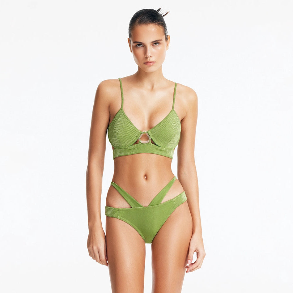 Cassia Green Underwired Bikini Top | Moeva | Bikini Top | Each week unveils new pieces—luxury swimwear, fluid resort silhouettes, and elevated summer-to-evening essentials designed to carry you from coastal escapes to city nights.