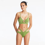 Cassia Green Mid Coverage Bikini Bottom | Moeva | Bikini Bottom | Each week unveils new pieces—luxury swimwear, fluid resort silhouettes, and elevated summer-to-evening essentials designed to carry you from coastal escapes to city nights.