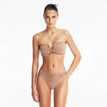 Nixie Bronze Bandeau Bikini Top | Moeva | Bikini Top | Each week unveils new pieces—luxury swimwear, fluid resort silhouettes, and elevated summer-to-evening essentials designed to carry you from coastal escapes to city nights.