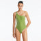 Rowan Green One-Shoulder Swimsuit with Hoop Detail | Moeva | Swimsuit | Each week unveils new pieces—luxury swimwear, fluid resort silhouettes, and elevated summer-to-evening essentials designed to carry you from coastal escapes to city nights.