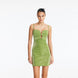 Senna Green Cut-Out Mini Dress with Accessory Detail | Moeva | Dress | Each week unveils new pieces—luxury swimwear, fluid resort silhouettes, and elevated summer-to-evening essentials designed to carry you from coastal escapes to city nights.