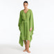 Bethany Green V Neck Belted Silk Kaftan | Moeva | Kaftan | Each week unveils new pieces—luxury swimwear, fluid resort silhouettes, and elevated summer-to-evening essentials designed to carry you from coastal escapes to city nights.