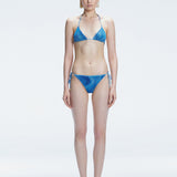 Hermione Blue Triangle 3D Bikini Top
