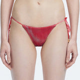 Hermione Red Side Tie 3D Bikini Bottom