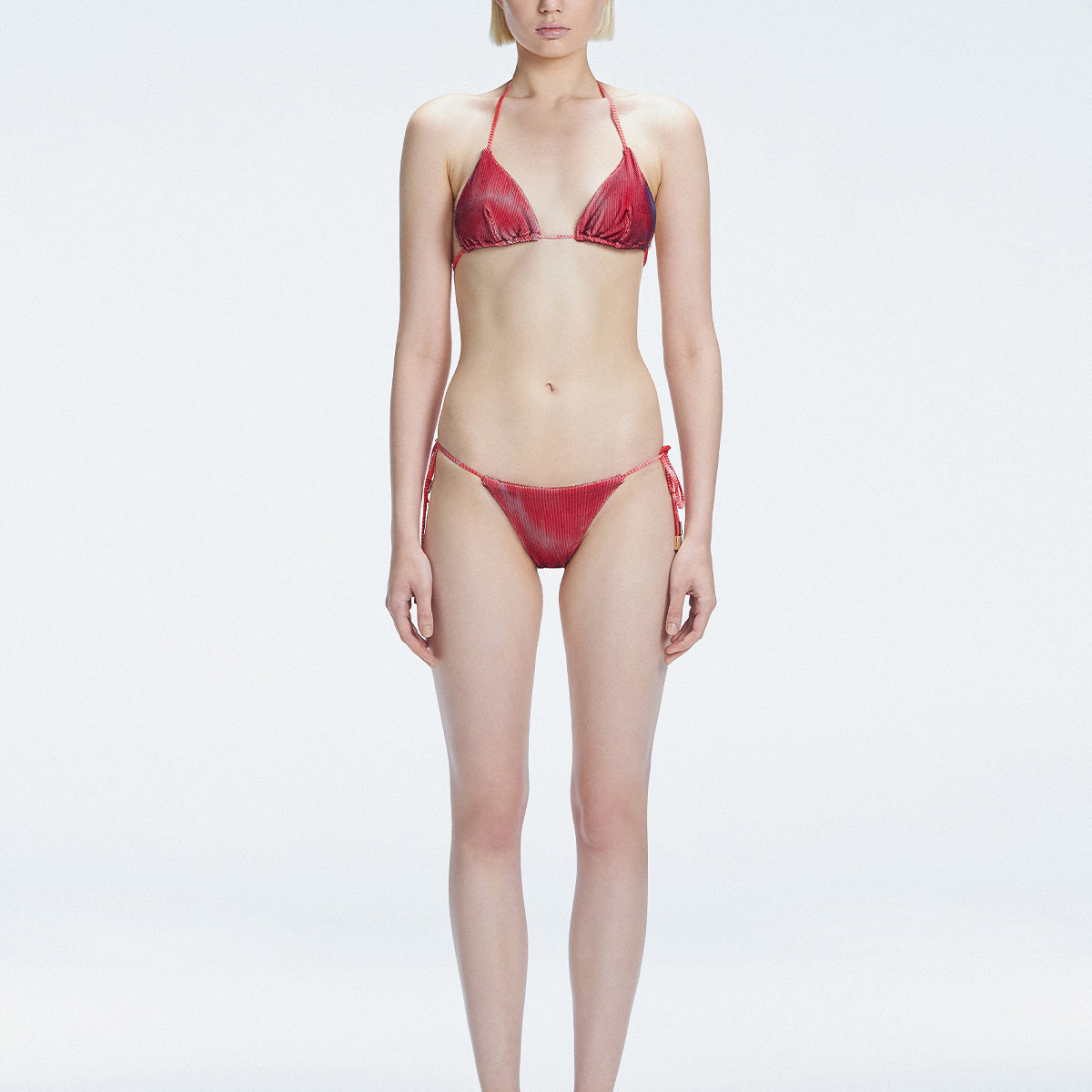 Hermione Red Triangle 3D Bikini Top | Moeva | Bikini Top | Each week unveils new pieces—luxury swimwear, fluid resort silhouettes, and elevated summer-to-evening essentials designed to carry you from coastal escapes to city nights.