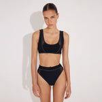 Ilari Black Scoop Neck Bikini Set | Moeva | Bikini Sets | Each week unveils new pieces—luxury swimwear, fluid resort silhouettes, and elevated summer-to-evening essentials designed to carry you from coastal escapes to city nights.