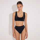 Ilari Black Scoop Neck Bikini Set | Moeva | Bikini Sets | Each week unveils new pieces—luxury swimwear, fluid resort silhouettes, and elevated summer-to-evening essentials designed to carry you from coastal escapes to city nights.