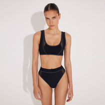 Ilari Black Scoop Neck Bikini Set | Moeva | Bikini Set | Each week unveils new pieces—luxury swimwear, fluid resort silhouettes, and elevated summer-to-evening essentials designed to carry you from coastal escapes to city nights.
