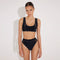 Ilari Black Scoop Neck Bikini Set | Moeva | Bikini Sets | Each week unveils new pieces—luxury swimwear, fluid resort silhouettes, and elevated summer-to-evening essentials designed to carry you from coastal escapes to city nights.
