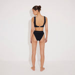 Ilari Black Scoop Neck Bikini Set | Moeva | Bikini Sets | Each week unveils new pieces—luxury swimwear, fluid resort silhouettes, and elevated summer-to-evening essentials designed to carry you from coastal escapes to city nights.