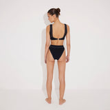 Ilari Black Scoop Neck Bikini Set | Moeva | Bikini Sets | Each week unveils new pieces—luxury swimwear, fluid resort silhouettes, and elevated summer-to-evening essentials designed to carry you from coastal escapes to city nights.