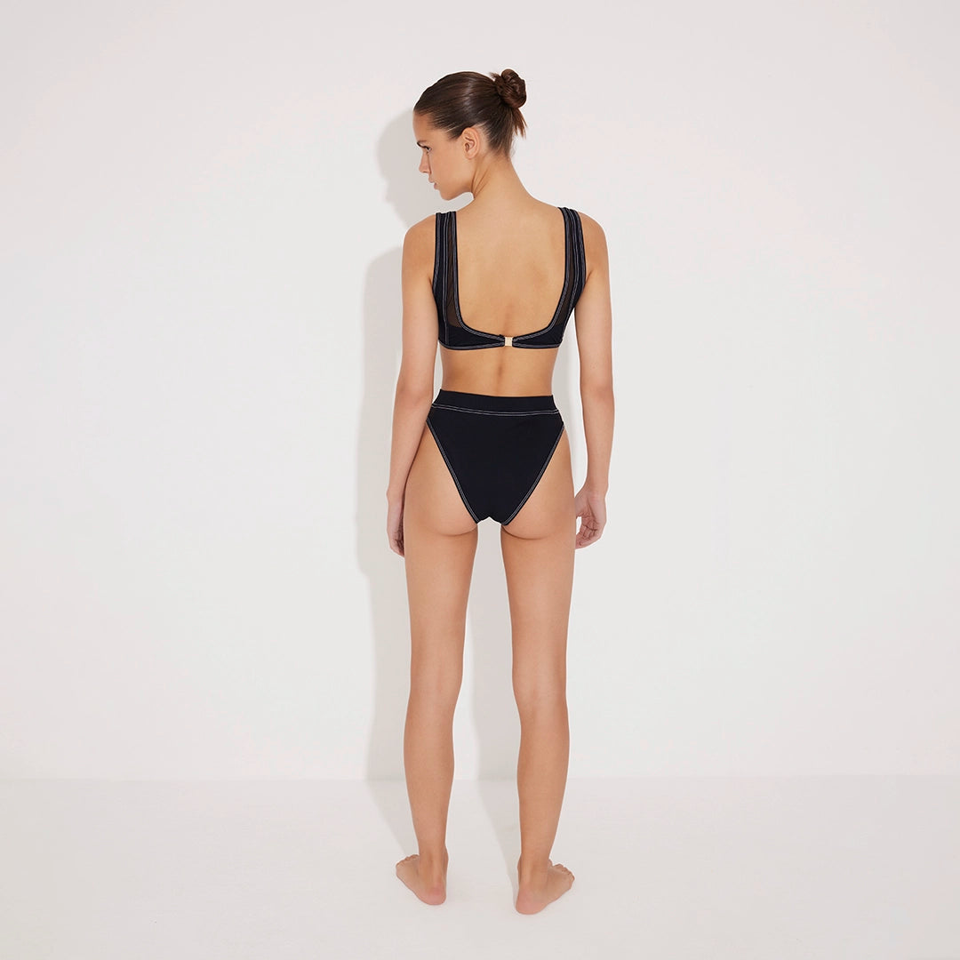 Ilari Black Scoop Neck Bikini Set | Moeva | Bikini Sets | Each week unveils new pieces—luxury swimwear, fluid resort silhouettes, and elevated summer-to-evening essentials designed to carry you from coastal escapes to city nights.