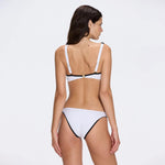 Irene White-Black Underwired Mid Coverage Bikini Set | Moeva | Bikini Sets | Each week unveils new pieces—luxury swimwear, fluid resort silhouettes, and elevated summer-to-evening essentials designed to carry you from coastal escapes to city nights.