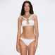 Irma Halter Neck Gold Detail Satin White Bikini Top | Moeva | Bikini Top | Each week unveils new pieces—luxury swimwear, fluid resort silhouettes, and elevated summer-to-evening essentials designed to carry you from coastal escapes to city nights.