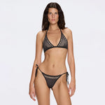 Isola Metallic Knit Low Waist Black Bikini Bottom | Moeva | Bikini Bottom | Each week unveils new pieces—luxury swimwear, fluid resort silhouettes, and elevated summer-to-evening essentials designed to carry you from coastal escapes to city nights.