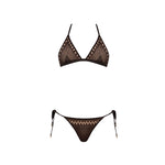 Isola Metallic Knit Triangle Brown Bikini Top | Moeva | Bikini Top | Each week unveils new pieces—luxury swimwear, fluid resort silhouettes, and elevated summer-to-evening essentials designed to carry you from coastal escapes to city nights.