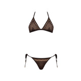 Isola Metallic Knit Triangle Brown Bikini Top | Moeva | Bikini Top | Each week unveils new pieces—luxury swimwear, fluid resort silhouettes, and elevated summer-to-evening essentials designed to carry you from coastal escapes to city nights.