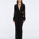 Itzel Black Knitted Mesh Long-Sleeve Kaftan | Moeva | Kaftans | Each week unveils new pieces—luxury swimwear, fluid resort silhouettes, and elevated summer-to-evening essentials designed to carry you from coastal escapes to city nights.