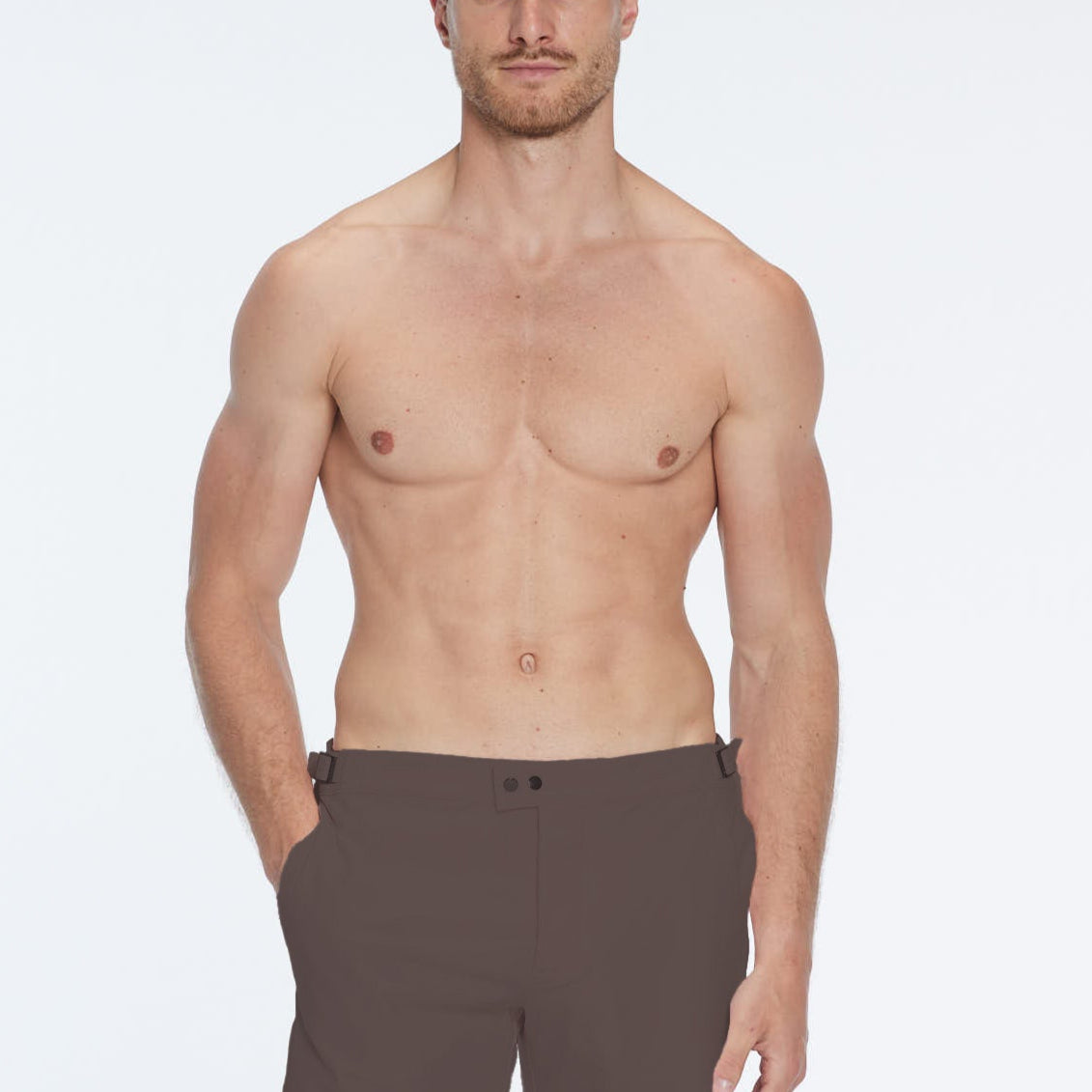 Jack Brown Bulldog Swim Shorts | Moeva | Shorts | Each week unveils new pieces—luxury swimwear, fluid resort silhouettes, and elevated summer-to-evening essentials designed to carry you from coastal escapes to city nights.