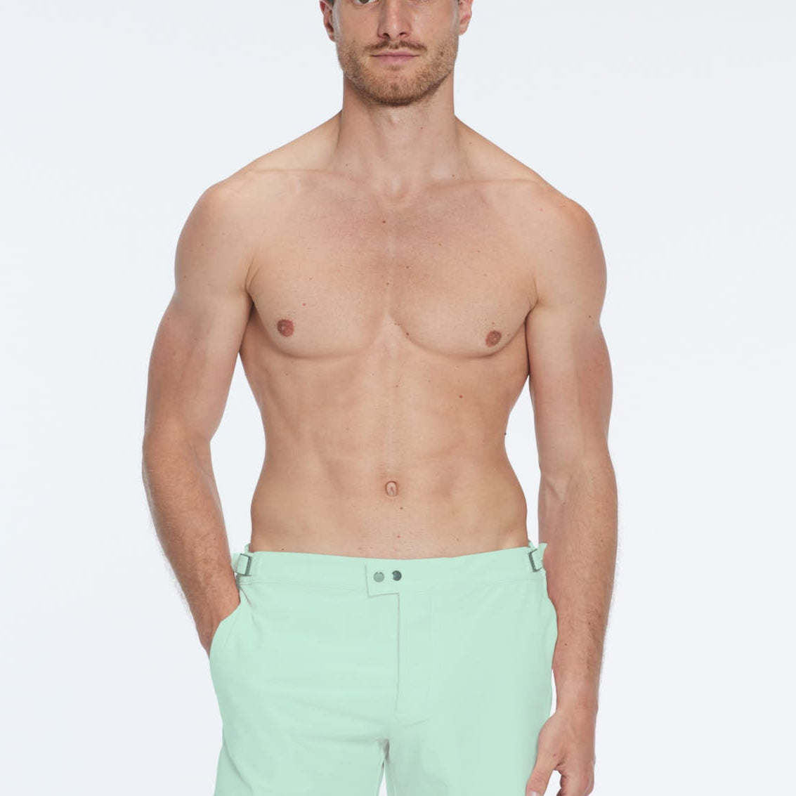 Jack Light Green Bulldog Swim Shorts | Moeva | Shorts | Each week unveils new pieces—luxury swimwear, fluid resort silhouettes, and elevated summer-to-evening essentials designed to carry you from coastal escapes to city nights.