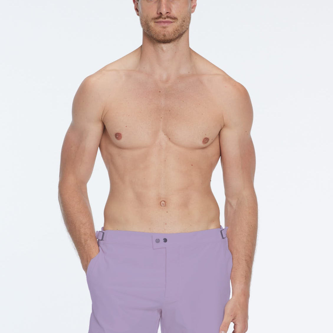Jack Lilac Bulldog Swim Shorts | Moeva | Shorts | Each week unveils new pieces—luxury swimwear, fluid resort silhouettes, and elevated summer-to-evening essentials designed to carry you from coastal escapes to city nights.