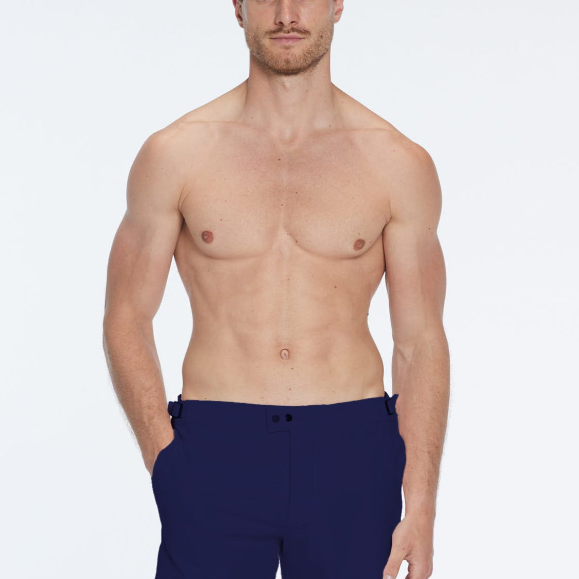 Jack Navy Blue Bulldog Swim Shorts | Moeva | Shorts | Each week unveils new pieces—luxury swimwear, fluid resort silhouettes, and elevated summer-to-evening essentials designed to carry you from coastal escapes to city nights.