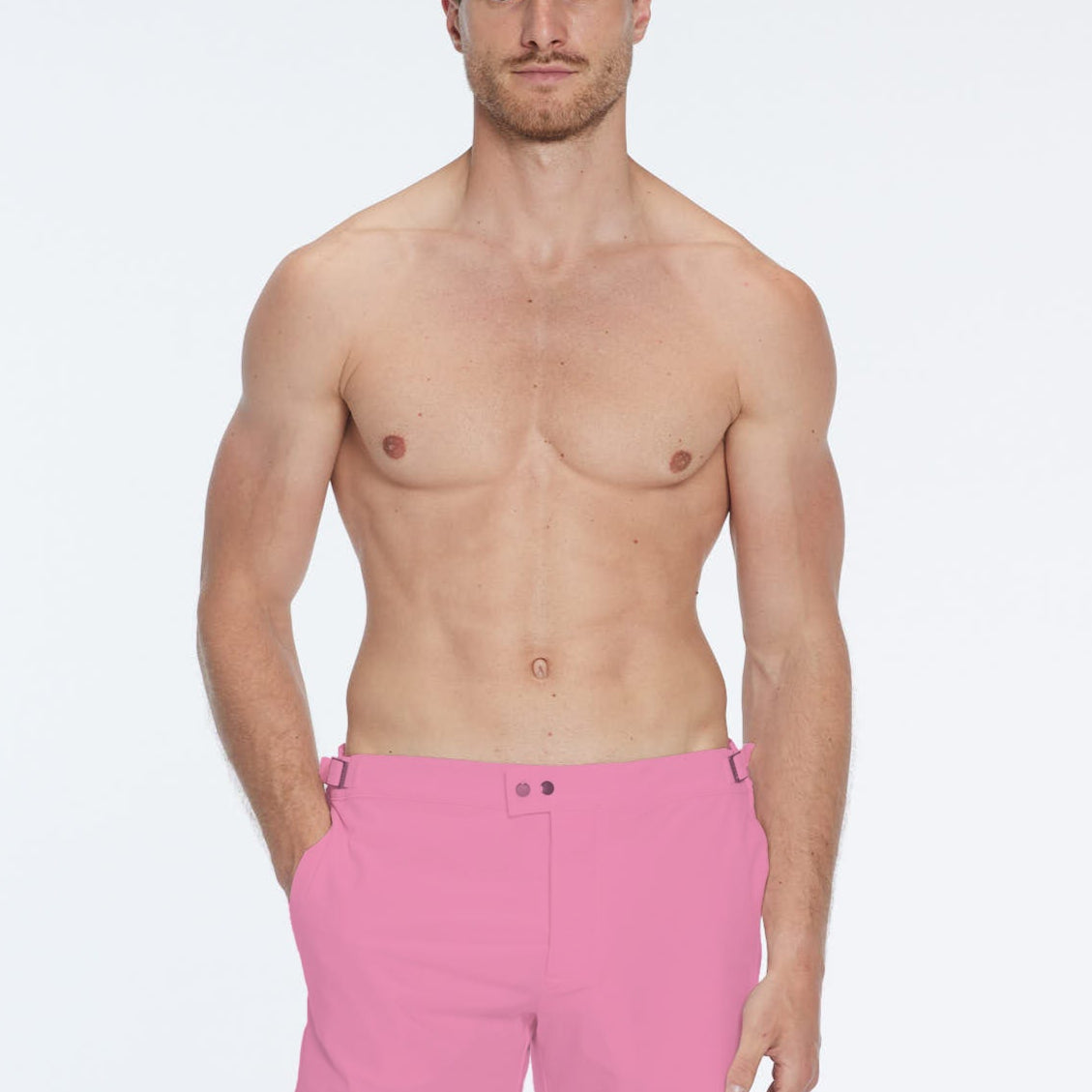 Jack Pink Bulldog Swim Shorts | Moeva | Shorts | Each week unveils new pieces—luxury swimwear, fluid resort silhouettes, and elevated summer-to-evening essentials designed to carry you from coastal escapes to city nights.