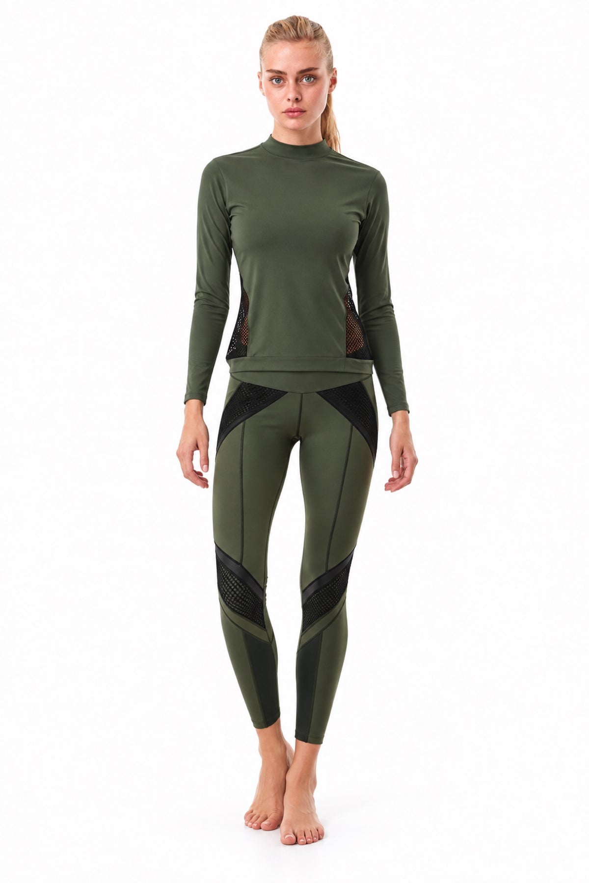 Jasmine Army Green/Black Top