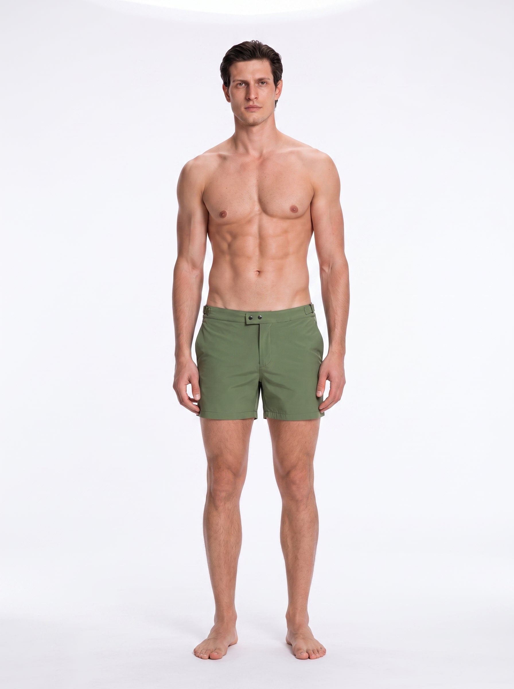 Jack Army Green Bulldog Swim Shorts | Moeva | Shorts | Each week unveils new pieces—luxury swimwear, fluid resort silhouettes, and elevated summer-to-evening essentials designed to carry you from coastal escapes to city nights.