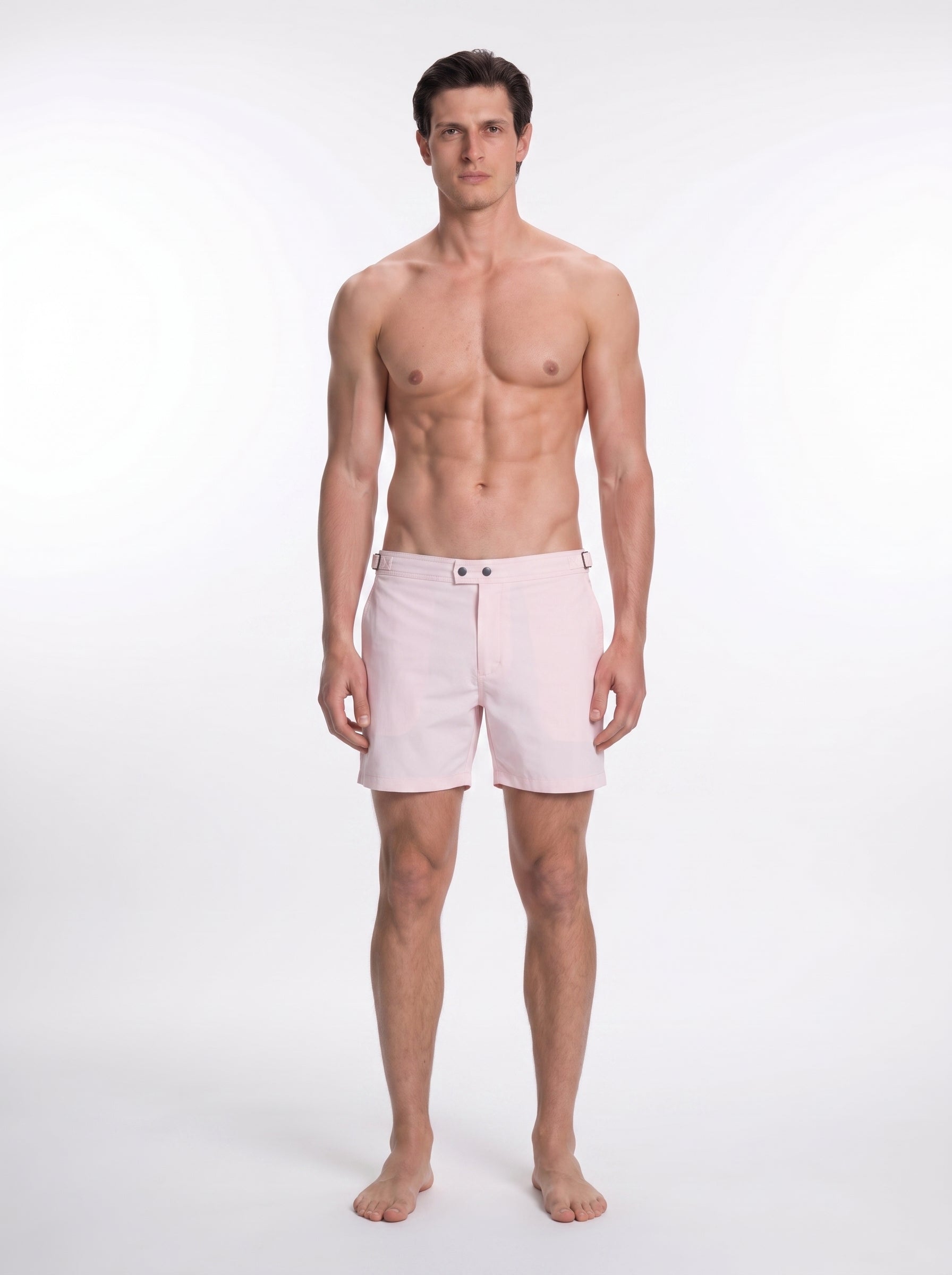 Jack Baby Pink Bulldog Swim Shorts | Moeva | Shorts | Each week unveils new pieces—luxury swimwear, fluid resort silhouettes, and elevated summer-to-evening essentials designed to carry you from coastal escapes to city nights.