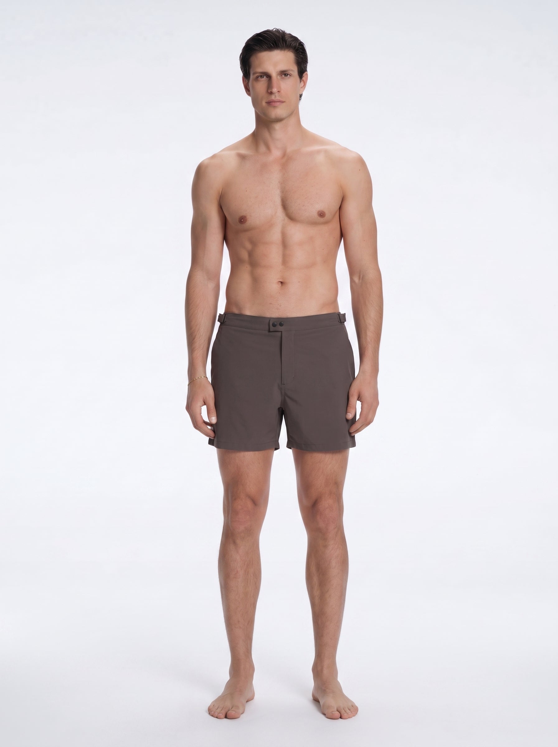 Jack Brown Bulldog Swim Shorts | Moeva | Shorts | Each week unveils new pieces—luxury swimwear, fluid resort silhouettes, and elevated summer-to-evening essentials designed to carry you from coastal escapes to city nights.