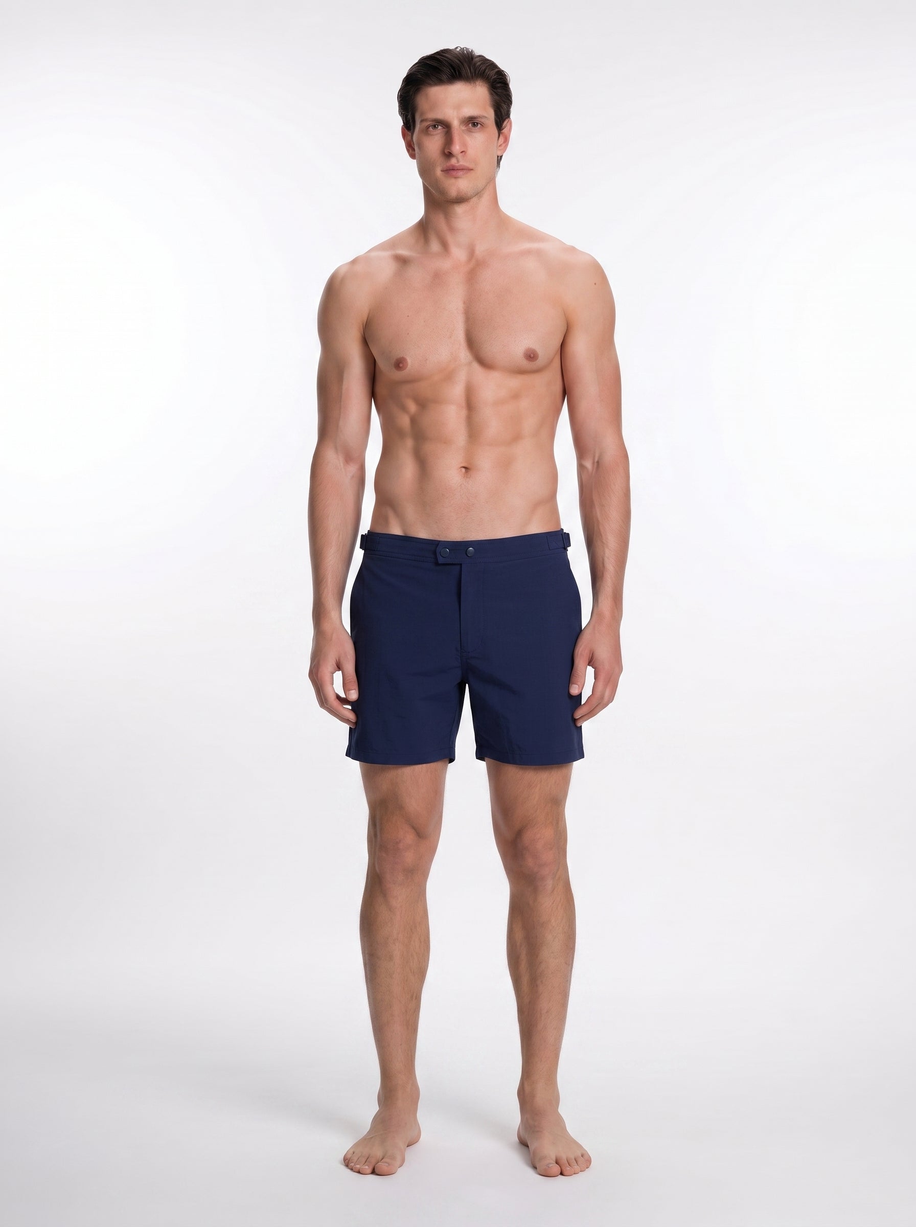 Jack Navy Blue Bulldog Swim Shorts | Moeva | Shorts | Each week unveils new pieces—luxury swimwear, fluid resort silhouettes, and elevated summer-to-evening essentials designed to carry you from coastal escapes to city nights.