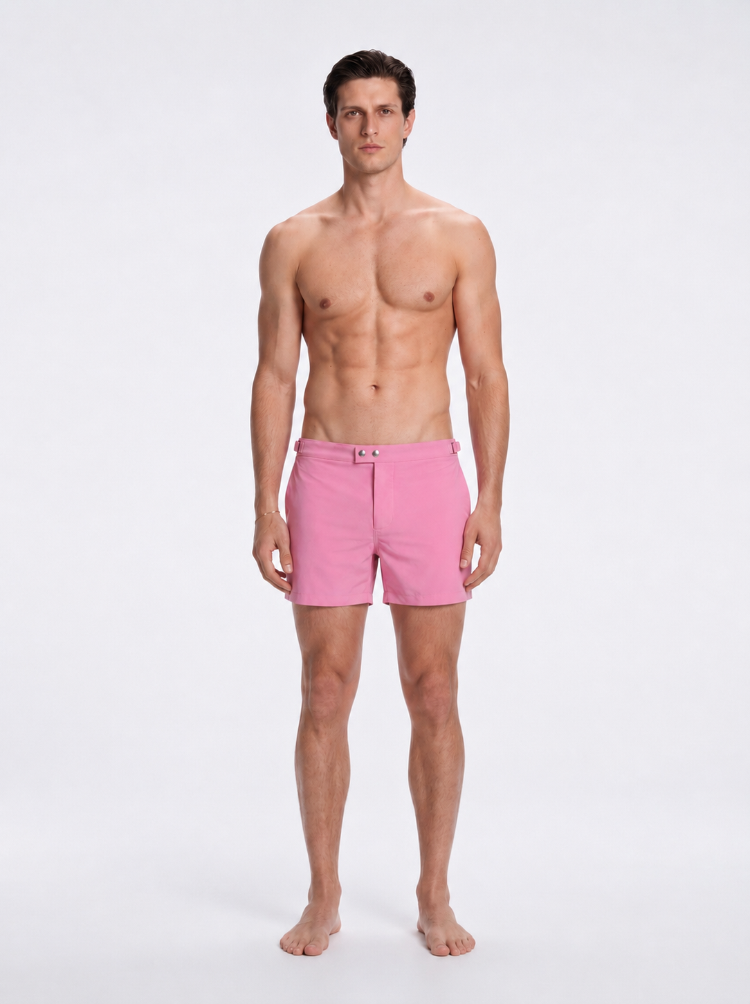 Jack Pink Bulldog Swim Shorts | Moeva | Shorts | Each week unveils new pieces—luxury swimwear, fluid resort silhouettes, and elevated summer-to-evening essentials designed to carry you from coastal escapes to city nights.