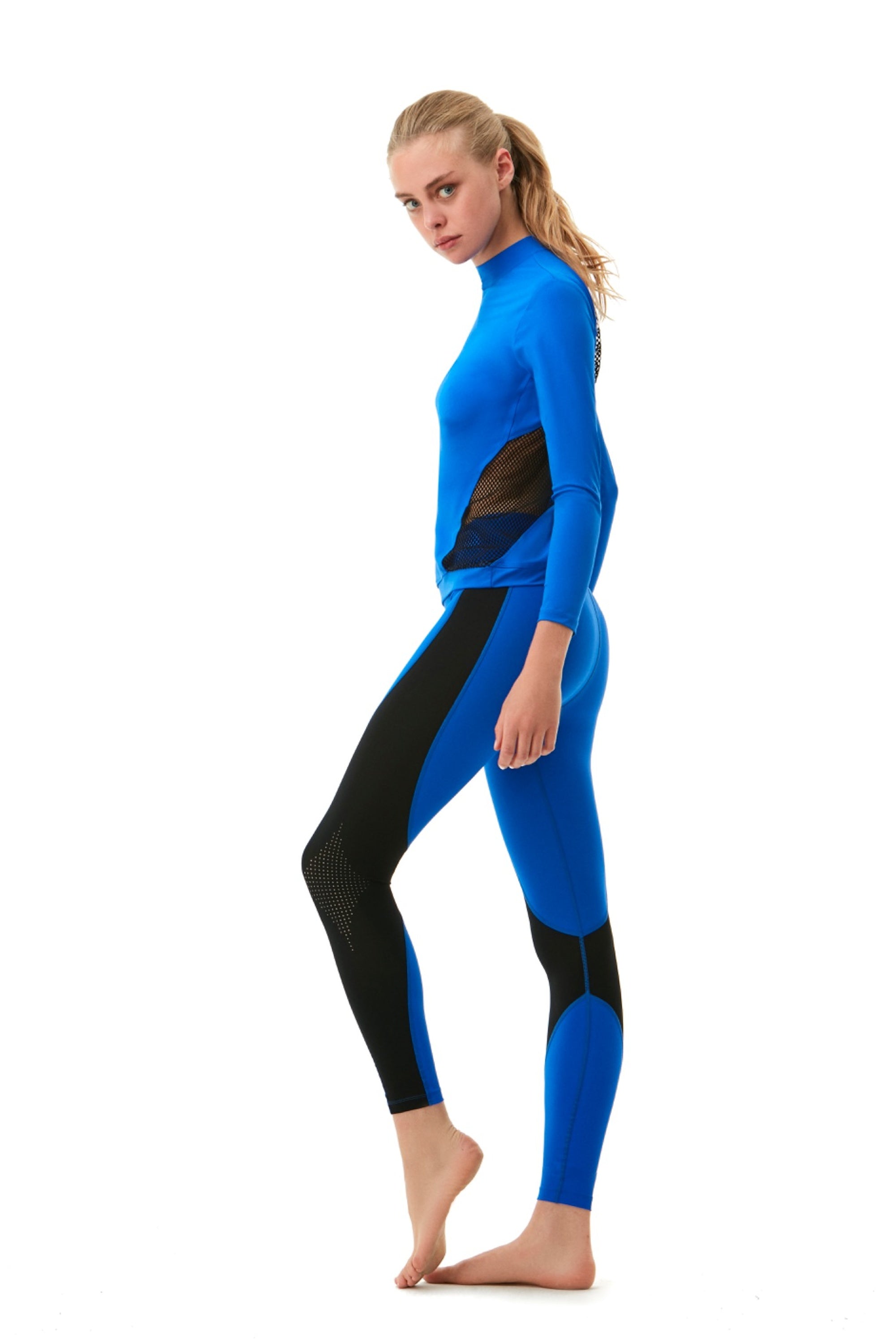 Jasmine Blue/Black Top | Moeva | Activewear | Each week unveils new pieces—luxury swimwear, fluid resort silhouettes, and elevated summer-to-evening essentials designed to carry you from coastal escapes to city nights.