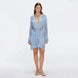Kenga Knitted Knee-Length Long-Sleeve Belted Baby Blue Kaftan | Moeva | Kaftans | Each week unveils new pieces—luxury swimwear, fluid resort silhouettes, and elevated summer-to-evening essentials designed to carry you from coastal escapes to city nights.