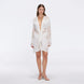 Kenga Knitted Knee-Length Long-Sleeve Belted White Kaftan | Moeva | Kaftans | Each week unveils new pieces—luxury swimwear, fluid resort silhouettes, and elevated summer-to-evening essentials designed to carry you from coastal escapes to city nights.