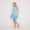 Lanao Blue Cut-Out Knit Mini Dress with Gold Detail | Moeva | RTW Dresses | Each week unveils new pieces—luxury swimwear, fluid resort silhouettes, and elevated summer-to-evening essentials designed to carry you from coastal escapes to city nights.