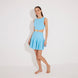 Lanao Blue Cut-Out Knit Mini Dress with Gold Detail | Moeva | RTW Dresses | Each week unveils new pieces—luxury swimwear, fluid resort silhouettes, and elevated summer-to-evening essentials designed to carry you from coastal escapes to city nights.