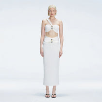 Zoe Pastelle - Lane One-Shoulder Black Crop Top and Esmeralda Maxi Skirt Set | Moeva | | Each week unveils new pieces—luxury swimwear, fluid resort silhouettes, and elevated summer-to-evening essentials designed to carry you from coastal escapes to city nights.