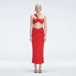 Lane Red Textured One Shoulder Crop Top | Moeva | | Each week unveils new pieces—luxury swimwear, fluid resort silhouettes, and elevated summer-to-evening essentials designed to carry you from coastal escapes to city nights.