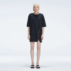 Lavinia Accessorised Cotton Maxi T-Shirt | Moeva | Beachwear Dresses | Each week unveils new pieces—luxury swimwear, fluid resort silhouettes, and elevated summer-to-evening essentials designed to carry you from coastal escapes to city nights.