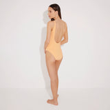 Lelia Orange/Lilac Swimsuit | Moeva | Swimsuit | Each week unveils new pieces—luxury swimwear, fluid resort silhouettes, and elevated summer-to-evening essentials designed to carry you from coastal escapes to city nights.
