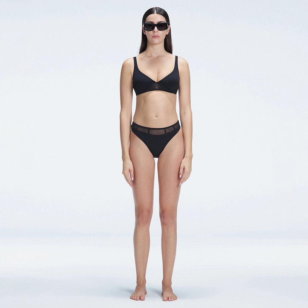 Lorelai Black Underwired Full Coverage Solid Bikini Sets | Moeva | Bikini Set | Each week unveils new pieces—luxury swimwear, fluid resort silhouettes, and elevated summer-to-evening essentials designed to carry you from coastal escapes to city nights.