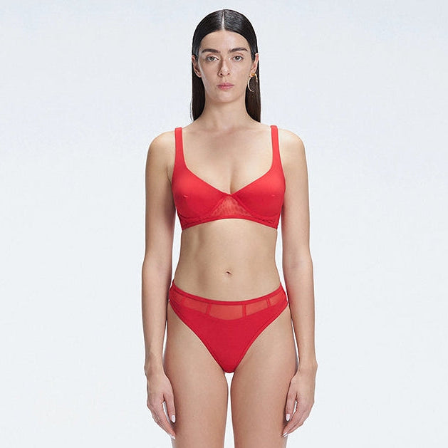 Lorelai Red Underwired Full Coverage Solid Bikini Sets | Moeva | Bikini Set | Each week unveils new pieces—luxury swimwear, fluid resort silhouettes, and elevated summer-to-evening essentials designed to carry you from coastal escapes to city nights.