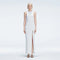Louisa White Halter Knit Maxi Dress with Slit Detail | Moeva | Dress | Each week unveils new pieces—luxury swimwear, fluid resort silhouettes, and elevated summer-to-evening essentials designed to carry you from coastal escapes to city nights.