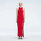 Louisa Red Halter Knit Maxi Dress with Slit Detail | Moeva | Dress | Each week unveils new pieces—luxury swimwear, fluid resort silhouettes, and elevated summer-to-evening essentials designed to carry you from coastal escapes to city nights.