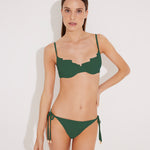 Luigiana Green Undirwired Side Tie Bikini Set | Moeva | Bikini Sets | Each week unveils new pieces—luxury swimwear, fluid resort silhouettes, and elevated summer-to-evening essentials designed to carry you from coastal escapes to city nights.