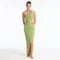 Lyndon Green Knitted Skirt with Side Slit | Moeva | Skirt | Each week unveils new pieces—luxury swimwear, fluid resort silhouettes, and elevated summer-to-evening essentials designed to carry you from coastal escapes to city nights.