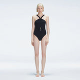 Lyra Black Halter Swimsuit | Moeva | One-Piece | Each week unveils new pieces—luxury swimwear, fluid resort silhouettes, and elevated summer-to-evening essentials designed to carry you from coastal escapes to city nights.